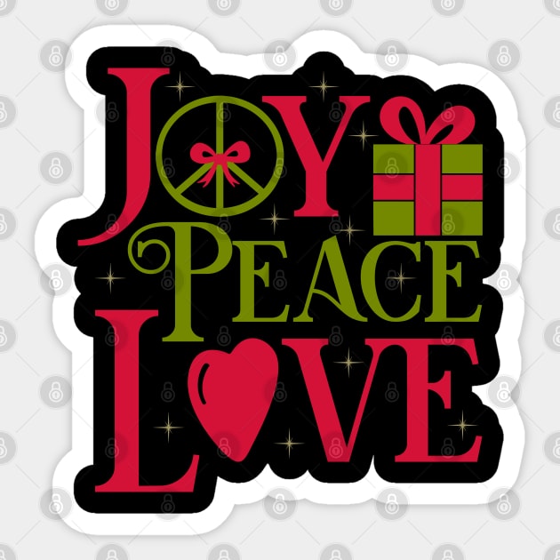 Joy Peace Love Sticker by holidaystore